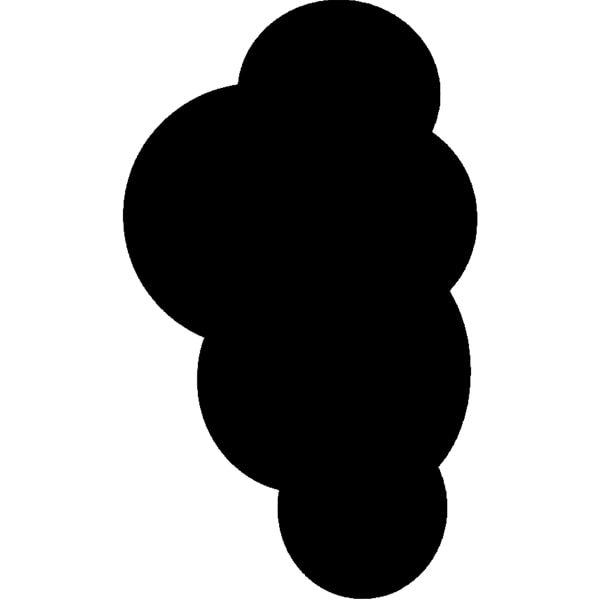 Lavagna da parete - 48,5x30 cm - forma nuvola - nero - Securit