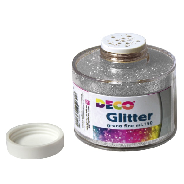 Glitter grana fine 150ml argento CWR
