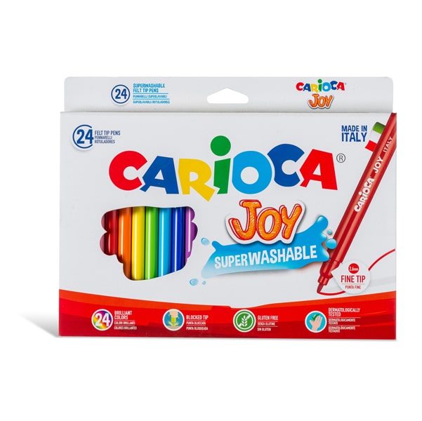 Pennarelli Joy - punta 2,6mm - colori assortiti - lavabili - Carioca