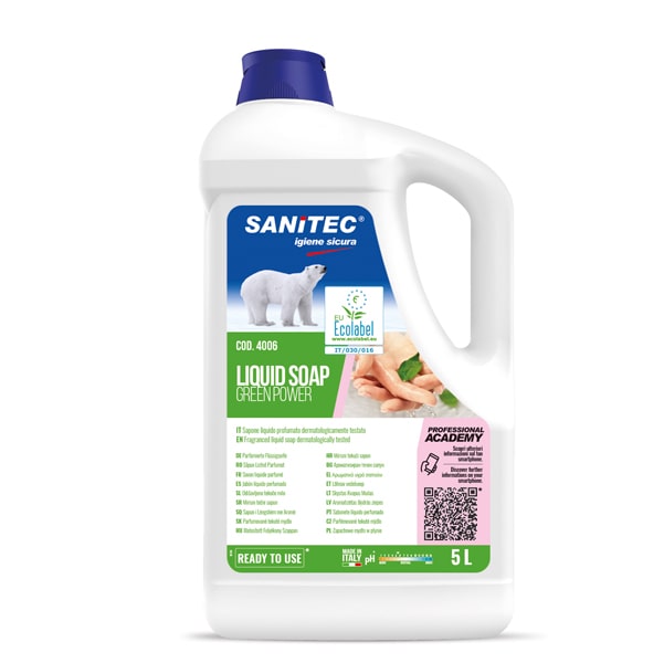 Sapone liquido Green power - floreale - Sanitec - tanica 5 LT