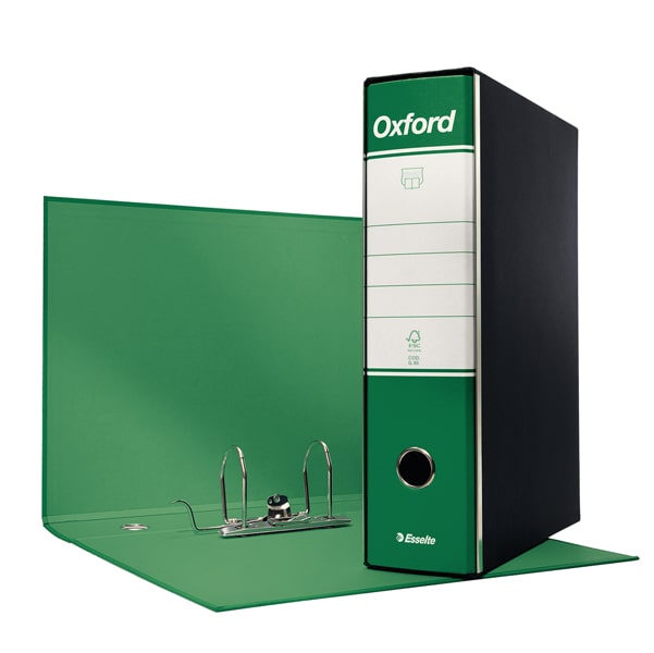 Registratore Oxford G85 - dorso 8 cm - 23x33 cm - verde - Esselte