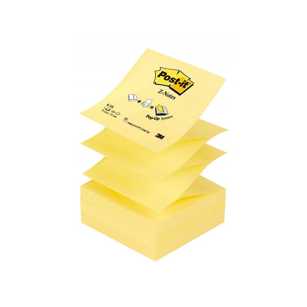 Blocco Post-it Z Notes - giallo Canary - 76x76mm - 100 fogli