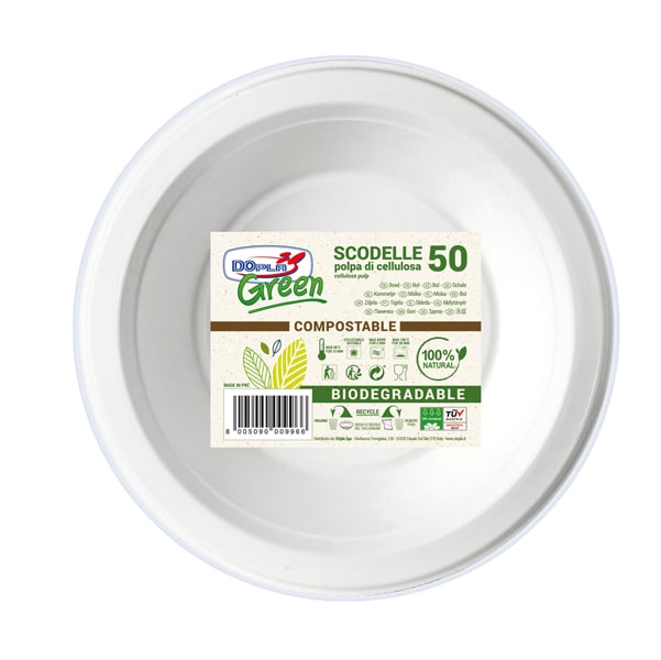 Scodelle biodegradabili - 355 ml - Dopla Green  - conf. 50 pezzi