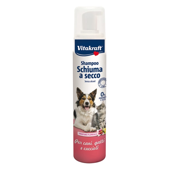 Shampoo schiuma a secco - per cani e gatti - 200ml - Vitakraft