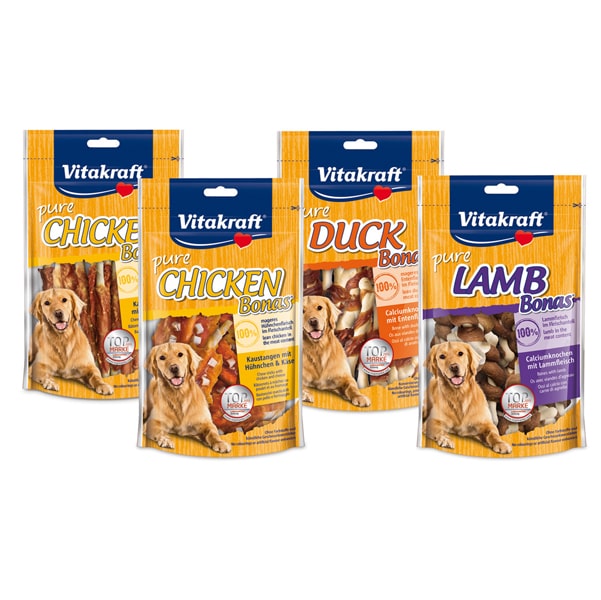 Snack Chicken Bonas bastoncini per cani - gusto bovino, pollame e formaggio - 80 gr. - Vitakraft
